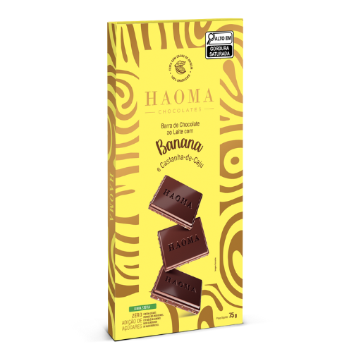 Barra Banana e Castanha-de-Caju  Linha Stevia - 75g